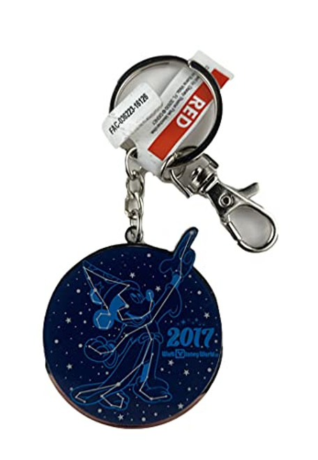 Disney Parks Keychain - 2017 Logo Sorcerer Mickey Mouse - Disc