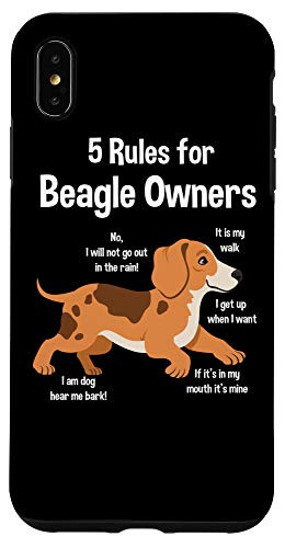iPhone XS Max 5 Rules for Beagle Owner Dog Clothes Outfit Gift Beagle Case