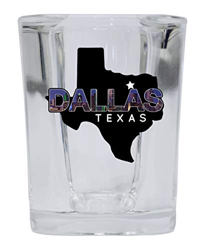 Dallas Texas Lone Star State Trendy Souvenir Square Shot Glass