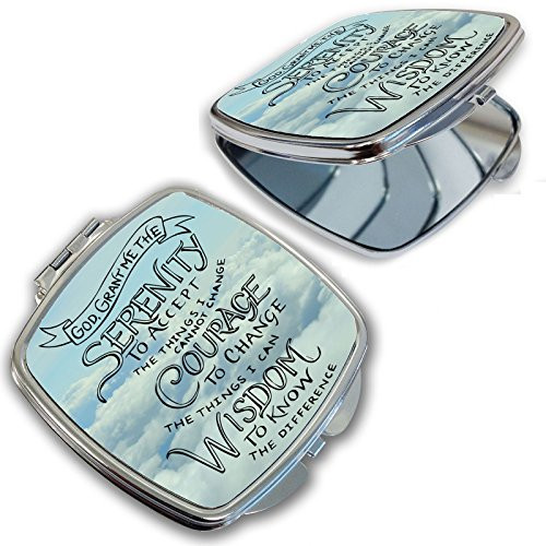 BleuReign-TM- Religious Serenity Prayer Compact Mirror