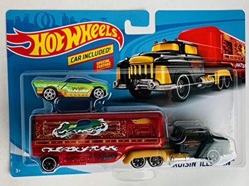 Hot Wheels Detachable Trailer and 1-64 car, Cruisin' Illusion