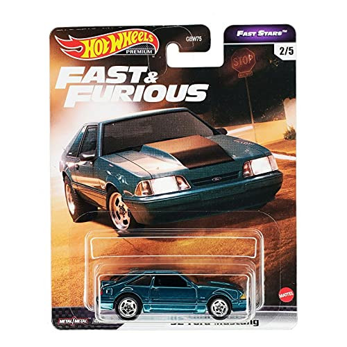 F and F Hotwheels '92 Ford Mustang - 2021 Fast  and  Furious Fast Stars 2/5 -Teal- 1-64 Scale Premium