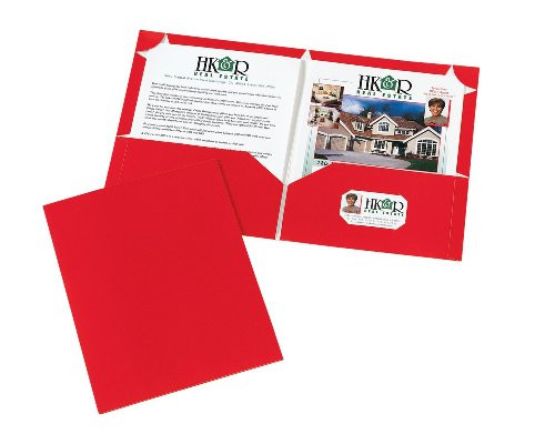 Avery Corner Lock Two-Pocket Folders, Red, Pack of 10 -47762-
