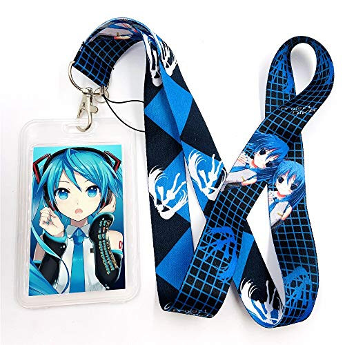 Music Anime Show Hatsune Miku Lanyard Neckstrap ID Badge Holder Cosplay Props