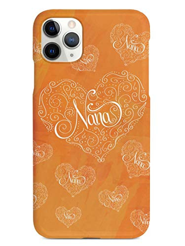 Inspired Cases - 3D Textured iPhone 11 Pro Case - Rubber Bumper Cover - Protective Phone Case for Apple iPhone 11 Pro - Nana Doodle Heart - Orange