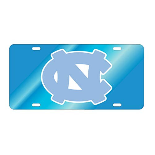 North Carolina Tarheels/UNC Reflective Mirror Blue Car Tag