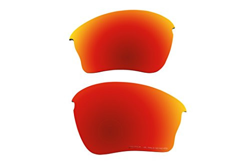 BVANQ Polarized Lenses Replacement for Oakley Half Jacket XLJ Sunglasses Fire Red Mirror