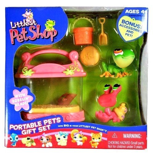 Littlest Pet Shop Exclusive Portable Pets Gift Set with Tree Frog & Hermit Crab