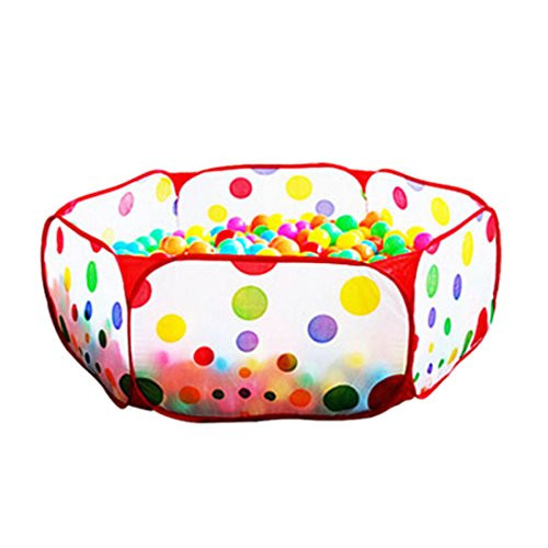 Oraunent Ball Play Pool Ball Pit Foldable Crawl Playpen Pop Up Ball Play Tent for Indoor Outdoor Red 100cm