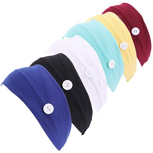 Button Headbands Set-Non Slip Elastic Headbands Hair Accessories for Women Moisture Wicking Sweatband Head Wrap for Yoga Sports Outdoor Activities Button Headbands Set-Non Slip Elastic Headbands Hair Accessories for Women Moisture Wicking Sweatband Head Wrap for Yoga Sports Outdoor Activities