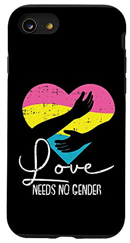 iPhone SE -2020- / 7 / 8 Love Needs No Gender Pansexual Pride Heart LGBT-Q Ally Pan Case