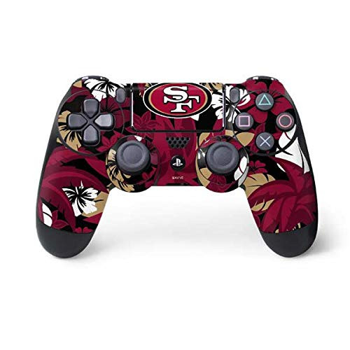 Skinit Decal Gaming Skin Compatible with PS4 Controller - Officially Licensed NFL San Francisco 49ers Tropical Print Design Skinit Decal Gaming Skin Compatible with PS4 Controller - Officially Licensed NFL San Francisco 49ers Tropical Print Design