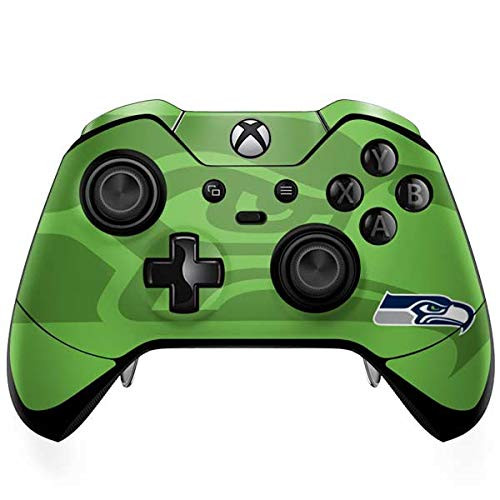 Skinit Decal Gaming Skin Compatible with Xbox One Elite Controller - Officially Licensed NFL Seattle Seahawks Double Vision Design