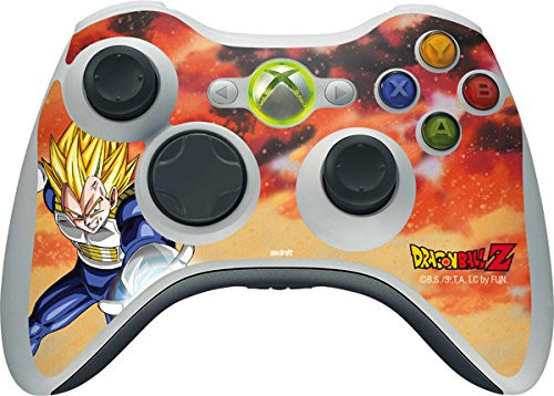 Skinit Decal Gaming Skin Compatible with Xbox 360 Wireless Controller - Officially Licensed Dragon Ball Z Dragon Ball Z Vegeta Design