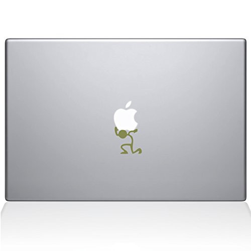 The Decal Guru 1009-MAC-12M-G Atlas Stick Figure Vinyl Sticker, 12" Macbook, Gold