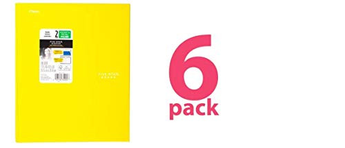 Five Star 2 Pocket Paper Folder with Prongs Assorted Colors-Pack of 6-