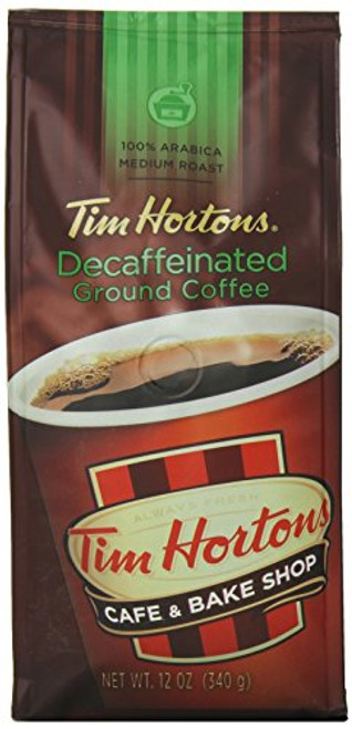 Tim Horton's 100% Arabica Medium Roast, Decaffeinated, Ground Coffee, 12 Ounce Tim Horton's 100% Arabica Medium Roast, Decaffeinated, Ground Coffee, 12 Ounce