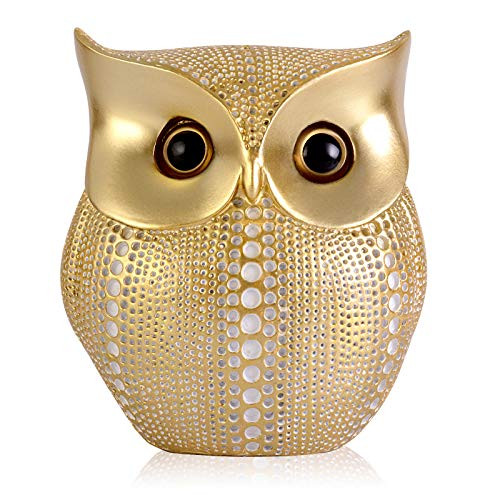 Owl Statue Home Decor, Retro Owls Figurines For Unique Home Decorations,Living Room Decorations,Office Decor, Small Decor Items For Shelf, Bookself TV Stand Decor, Owl Gifts For Owl Lovers-White Gold- Owl Statue Home Decor, Retro Owls Figurines For Unique Home Decorations,Living Room Decorations,Office Decor, Small Decor Items For Shelf, Bookself TV Stand Decor, Owl Gifts For Owl Lovers-White Gold-
