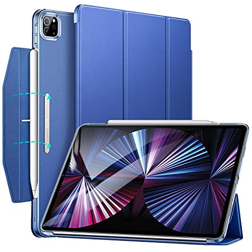 ESR Trifold Case Compatible with iPad Pro 11 Inch 2021 -3rd Generation-, Lightweight Stand Case, Auto Sleep and Wake, Pencil 2 Wireless Charging, Ascend Series, Blue