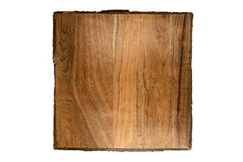 Creative Co-op Square Brown Acacia Wood Cheese/Cutting Board,