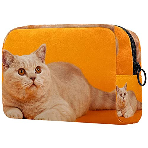 Makeup Cosmetic Bag Coin Purse Travel Cosmetic Pouch Toiletry Bag orange cat Makeup Cosmetic Bag Coin Purse Travel Cosmetic Pouch Toiletry Bag orange cat