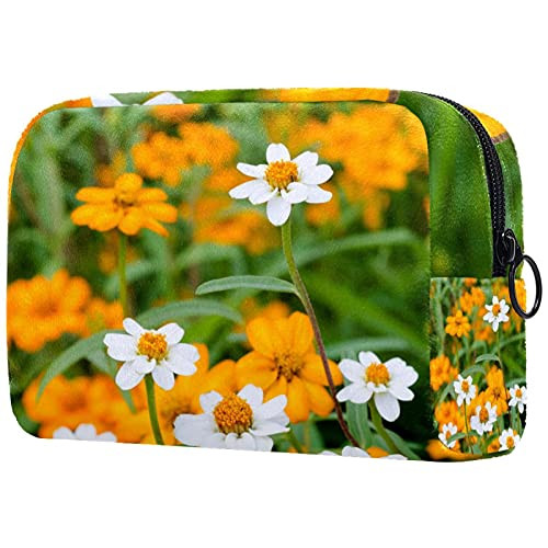 Makeup Cosmetic Bag Coin Purse Travel Cosmetic Pouch Toiletry Bag blooming flowers orange Makeup Cosmetic Bag Coin Purse Travel Cosmetic Pouch Toiletry Bag blooming flowers orange