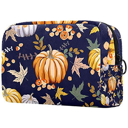 Makeup Cosmetic Bag Coin Purse Travel Cosmetic Pouch Toiletry Bag autumn orange pumpkins Makeup Cosmetic Bag Coin Purse Travel Cosmetic Pouch Toiletry Bag autumn orange pumpkins