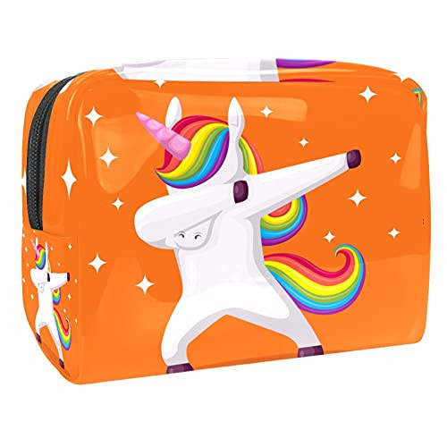 Orange Unicorn Small Makeup Bag -7.3x3x5.1in/18.5x7.5x13cm- Cosmetic Bag Travel Accessory Organizer Orange Unicorn Small Makeup Bag -7.3x3x5.1in/18.5x7.5x13cm- Cosmetic Bag Travel Accessory Organizer