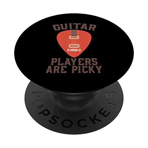 Vintage Music Guitar Players Are Picky String Instrument PopSockets PopGrip- Swappable Grip for Phones  and  Tablets