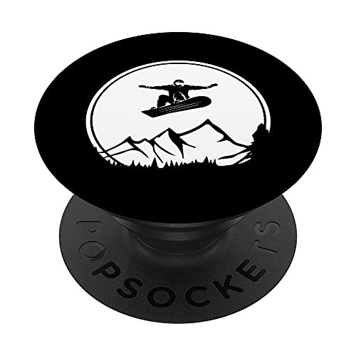Humorous Ski Wakeboarding Figure Men Women PopSockets Swappable PopGrip