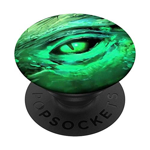 Orange Eye Dragon Eyes Green Mythical Creature Fantasy PopSockets Grip and Stand for Phones and Tablets