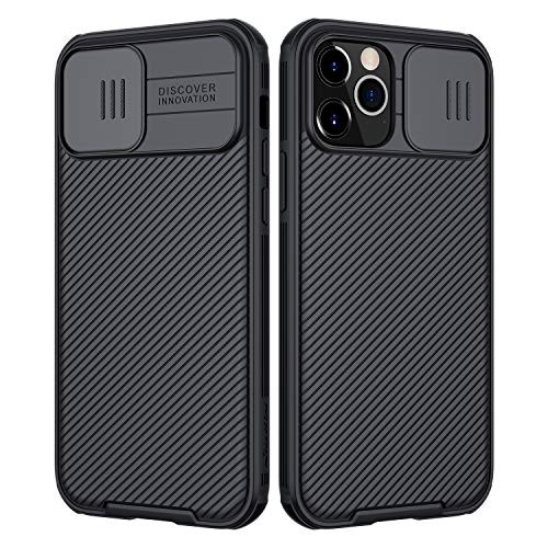 Nillkin Compatible with iPhone 12/12 Pro Case, Upgrate CamShield Case with Slide Camera Cover, Slim Protective Case, Black