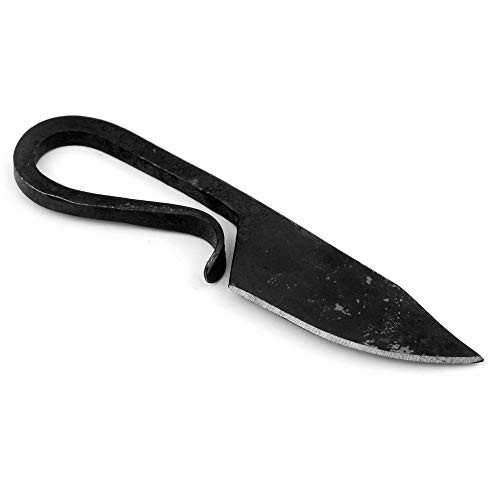 Armory Replicas Medieval Pocket Knife with Brown Leather Sheath - Fixed Blade Knife  and  Hand Forged with Custom Engraving - Great Gift Idea for Collectors