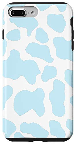 iPhone 7 Plus/8 Plus Blue Cow Print Spotted Phone Case Cute Animal Pattern Case