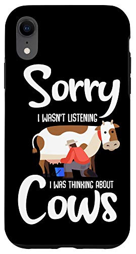 iPhone XR Thinking About Cows Clothes Art Cattle Farmer Gift Cow Case