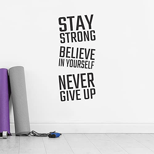 Wallency Vinyl Wall Decal - Inspirational and Motivational Positive Quote Wall Decal for Gym Bedroom etc - High Quality Removable Vinyl Sticker -Orange-