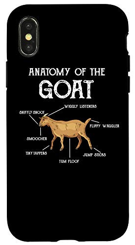 iPhone X/XS Anatomy Of The Goat Animal Caprine Clothes Farmer Gift Goat Case
