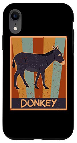 iPhone XR Vintage Art Donkeys Clothes Outfit Gift Donkey Case