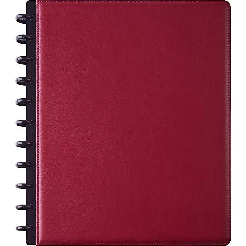 Staples 950990 Arc Customizable Leather Notebook System Burgundy 9-1/2" X 11-1/2"