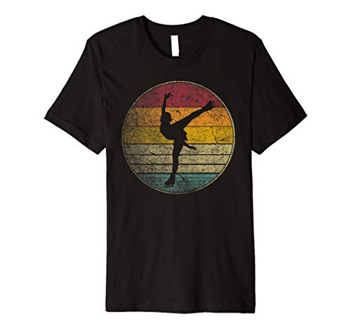 Figure Ice Skating Skater Skate Retro Style Vintage 70s 80s Premium T-Shirt