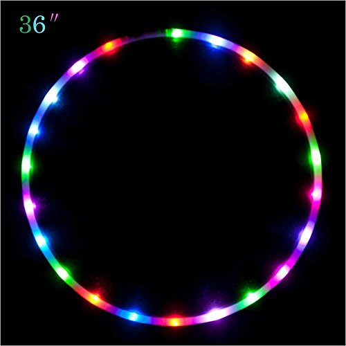 Maylai 36" Led Hula Hoop for for Kids and Adults Changing LED Lights Light weight Hula Hoops