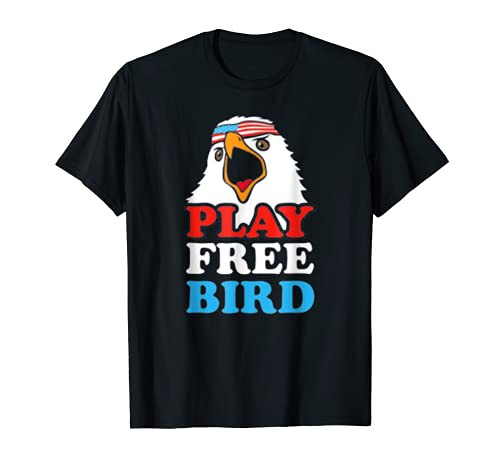 Vintage Play Free Bird Bald Eagle American T-Shirt
