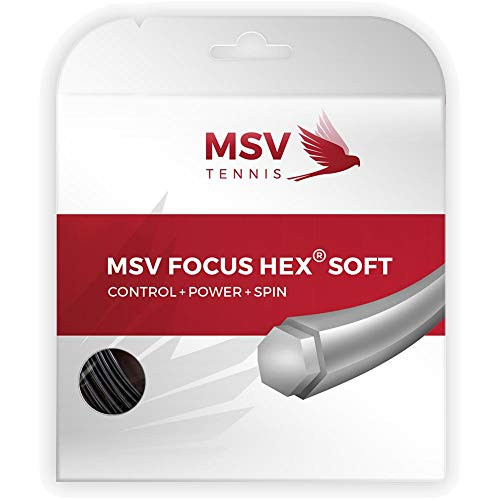 Mauve Sports Focus Hex Soft 120 Tennis String Black -Black-