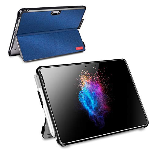 Surface Go Case,Microsoft Surface Go Case,Surface Go Keyboard Case, Multiple Angle Viewing Business Cover for Microsoft Surface go with Pen Holder and Type Cover Strap,Blue