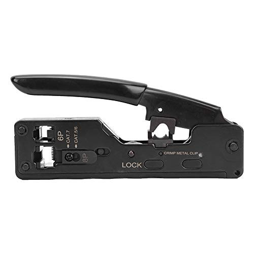Network Crimper, RJ Pliers Crimping Pliers Pliers Network Connector 7 Cable Network Crimper Tight and Fasten Wire 8P plus6P
