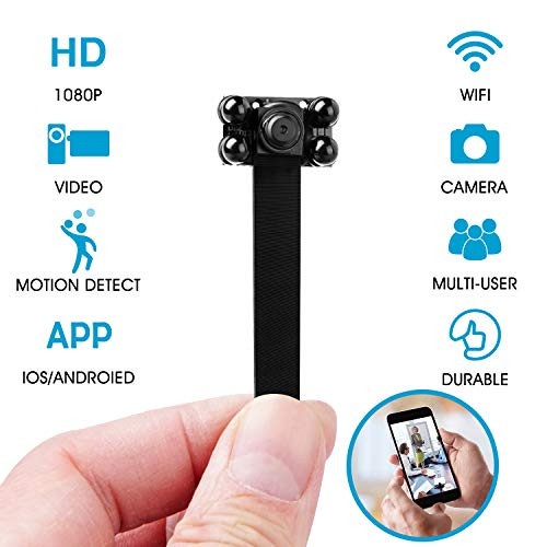 Henkelion Mini Hidden Camera WiFi, Small Hidden Camera Wireless 1080P HD, Portable Tiny Spy Cam for Action Detective, Outdoor Sports Action Cam, Video Recorder Covert Cameras for Home Office Remote