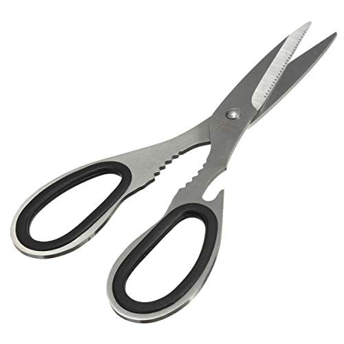 Kitchen Scissors, Kitchen Shears 7.5'' Multifunctional Poultry Kitchen scissor Nutcracker Stainless Steel Bone Tool Bottle opener shear cut Cutter Cook Poultry Shears, Cooking Scissors