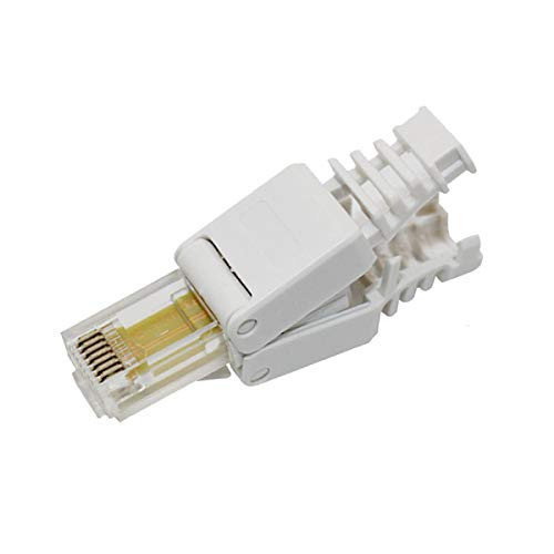 HEGGW Tool-Free Crimping RJ-45 Connector Modular Plug, Short Version Cat5e