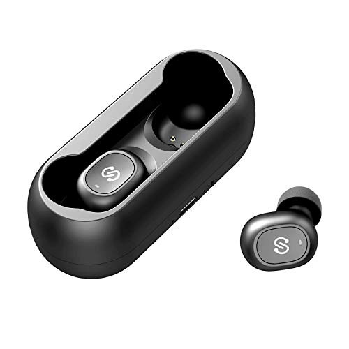 True Wireless Bluetooth Earbud, SoundPEATS in-Ear Stereo Bluetooth Headphones Wireless Earphones (Bluetooth 5.0, Built-in Mic, Stereo Calls, Total 15 Hours Playtime)