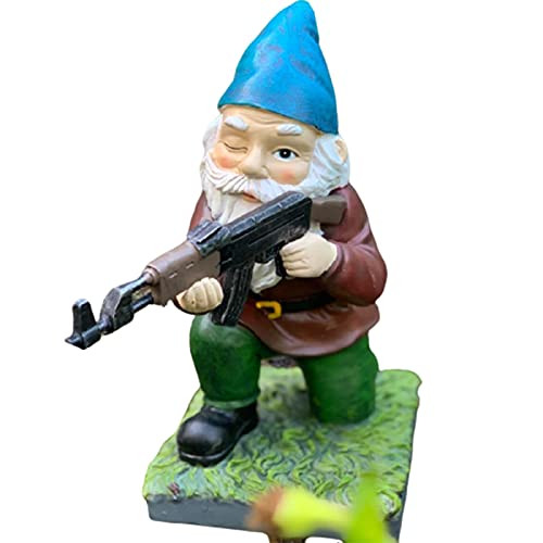 Funny Army Garden Gnome Statue, Resin Desktop Lawn Ornament, Figure Sculpture Indoor Outdoor Home Yard Decor, Lawn Patio Yard Combat Gnome, Resin Cartoon Sculpture Ornament Outdoor Statues Funny Army Garden Gnome Statue, Resin Desktop Lawn Ornament, Figure Sculpture Indoor Outdoor Home Yard Decor, Lawn Patio Yard Combat Gnome, Resin Cartoon Sculpture Ornament Outdoor Statues